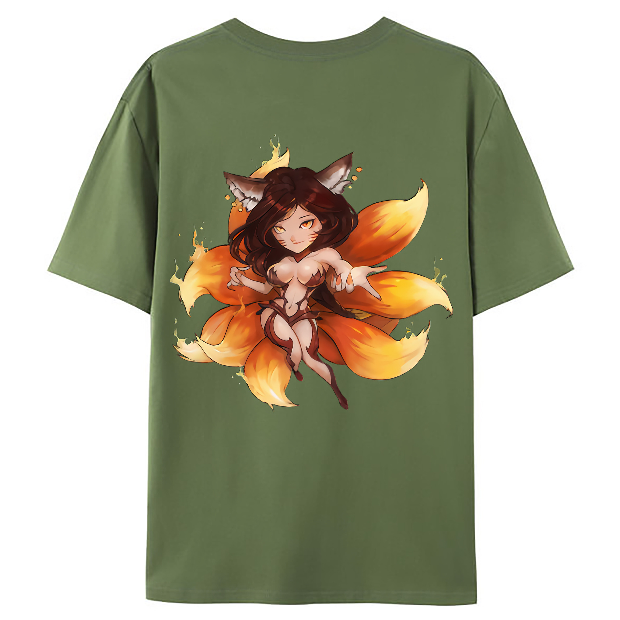 （画像用） リーグ・オブ・レジェンド League of Legends LOL 綿100％ メンズ半袖Tシャツ（バックプリント） 通気性